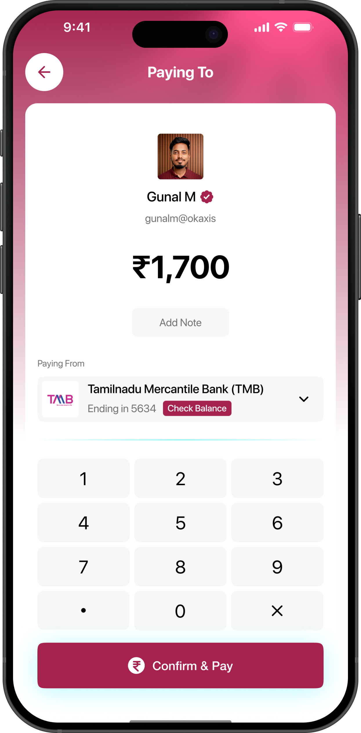 Axis Bank Transaction Mockup 2